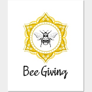 Bee Giving Mandala Posters and Art